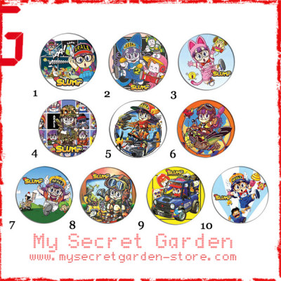 Dr. Slump スランプ  Arale-Chan Anime Pinback Button Badge Set ( or Hair Ties / 4.4 cm Badge / Magnet / Keychain Set )